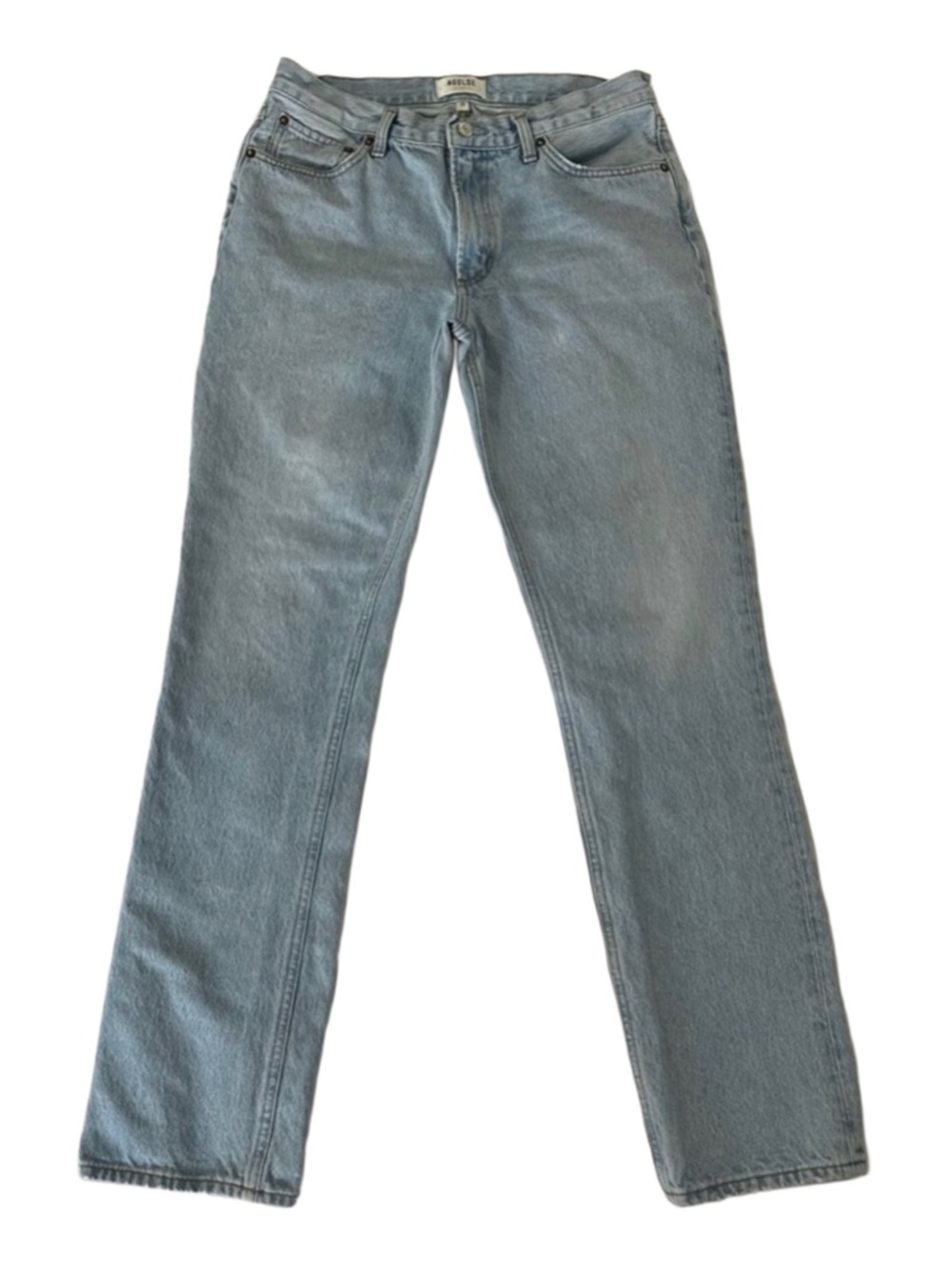 AGOLDE Lyle High Rise Straight Leg Jeans Light Wash Organic Cotton Size 28